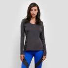 Reaction Kenneth Cole Netting Long-sleeve Hooded Tee - Stone Grey