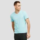 Reaction Kenneth Cole Short-sleeve Slub V-neck T-shirt - Glacier