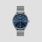 Kenneth Cole New York Silver-tone And Blue Watch With Mesh Strap - Neutral