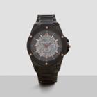 Kenneth Cole New York Watch With Skeleton Dial And Black Strap - Neutral