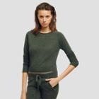 Kenneth Cole New York Cashmere Crop Sweater - Army Green