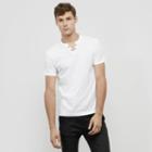 Reaction Kenneth Cole Short-sleeve V-neck Grommet T-shirt - White