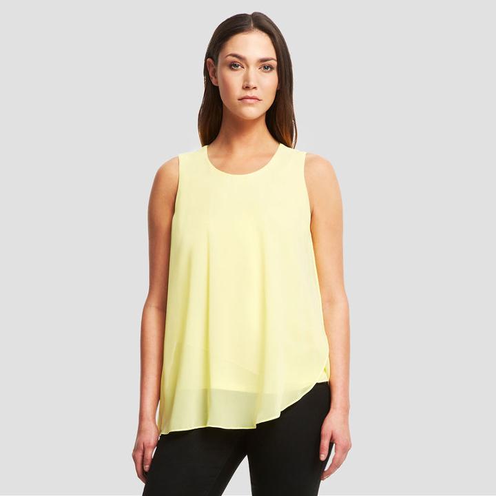 Kenneth Cole New York Margi Sleeveless Chiffon Blouse - Guava