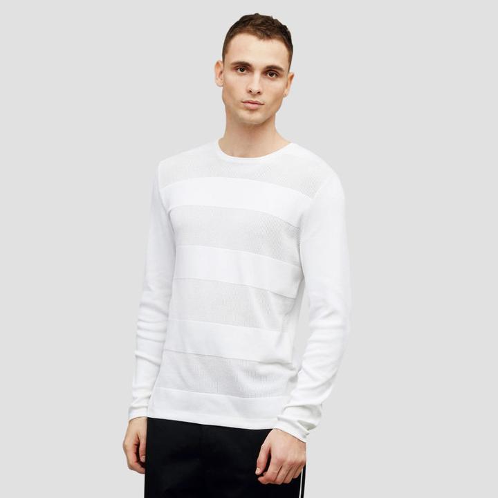 Kenneth Cole Black Label Mesh Panel Sweater - Indigo