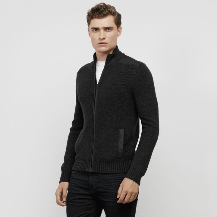 Reaction Kenneth Cole Chunky Knit Full Zip Sweater - Juniper
