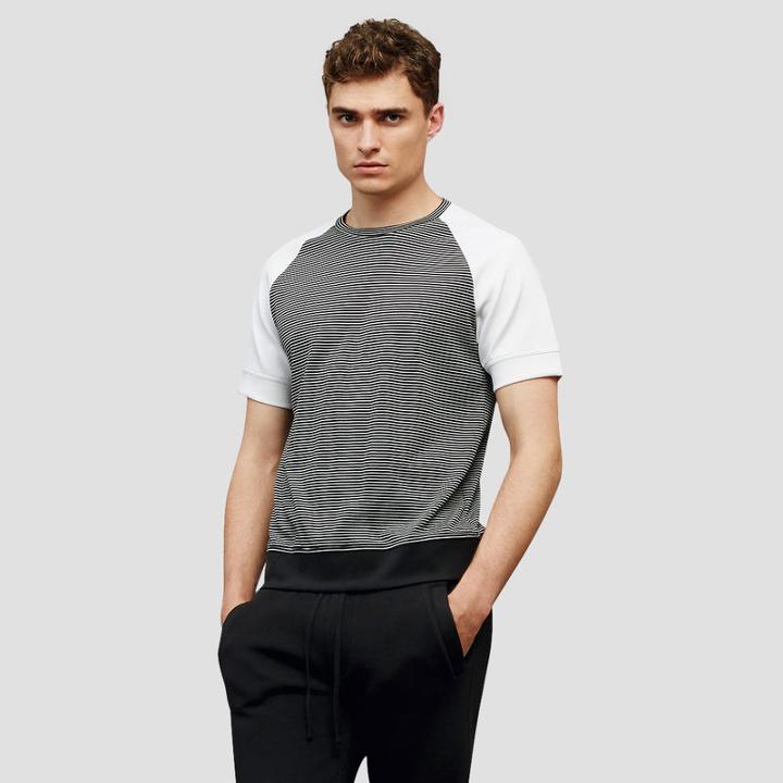 Kenneth Cole Black Label Mixed Media Pullover - Black