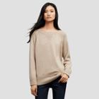 Kenneth Cole Black Label Oversized Crewneck Sweater - Camel