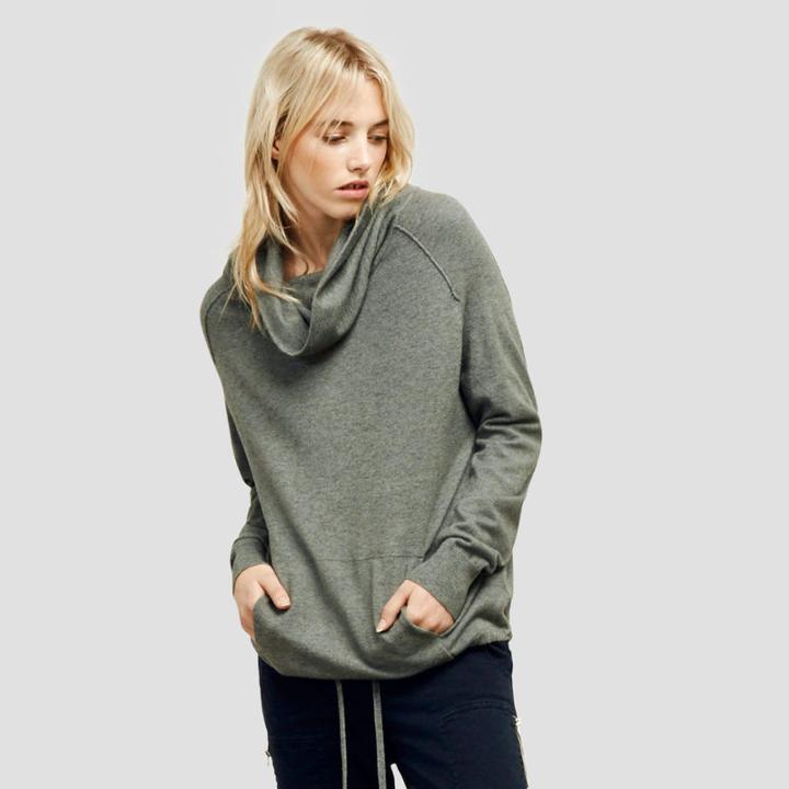 Kenneth Cole New York Cowlneck Sweater - Grey Melang