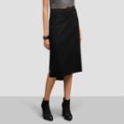 Kenneth Cole Black Label Layered Midi Skirt - Black/grey
