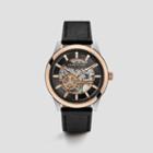Kenneth Cole New York Rose Goldtone Watch With Black Leather Strap - Neutral