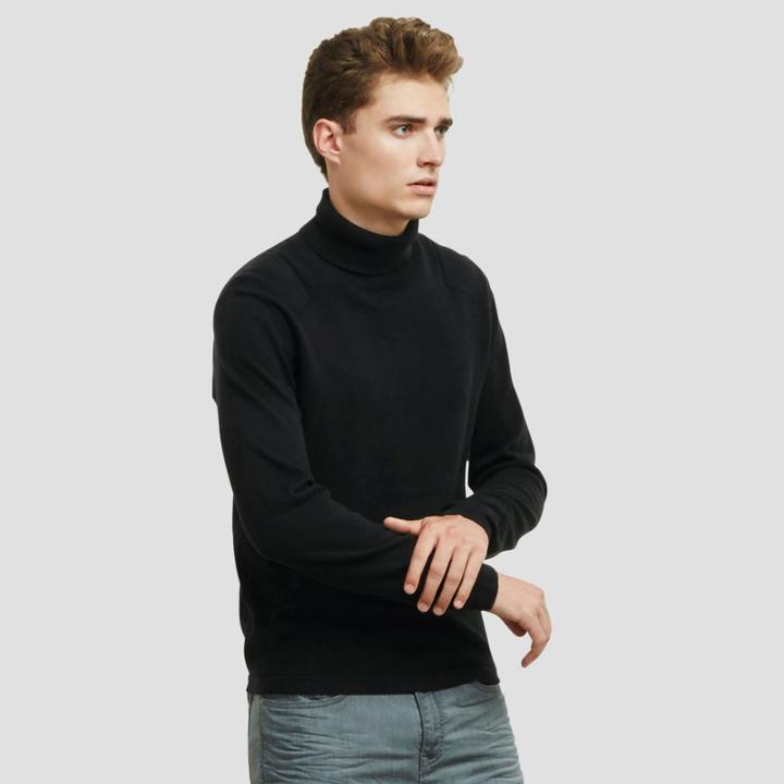 Kenneth Cole New York Marl Turtleneck - Indigo Htr