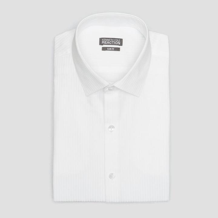 Reaction Kenneth Cole Long Sleeve Slim Fit Dress Shirt - White