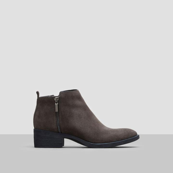 Kenneth Cole New York Levon Suede Zip Bootie - Putty