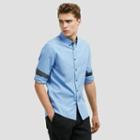 Kenneth Cole New York Long-sleeve Contrast Button-down Shirt - Periwnkle Cb