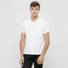 Reaction Kenneth Cole Short-sleeve Slub V-neck T-shirt - White