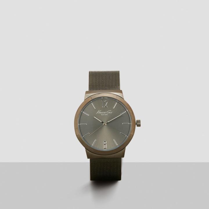 Kenneth Cole New York Gunmetal Stainless Steel Mesh Watch - Neutral