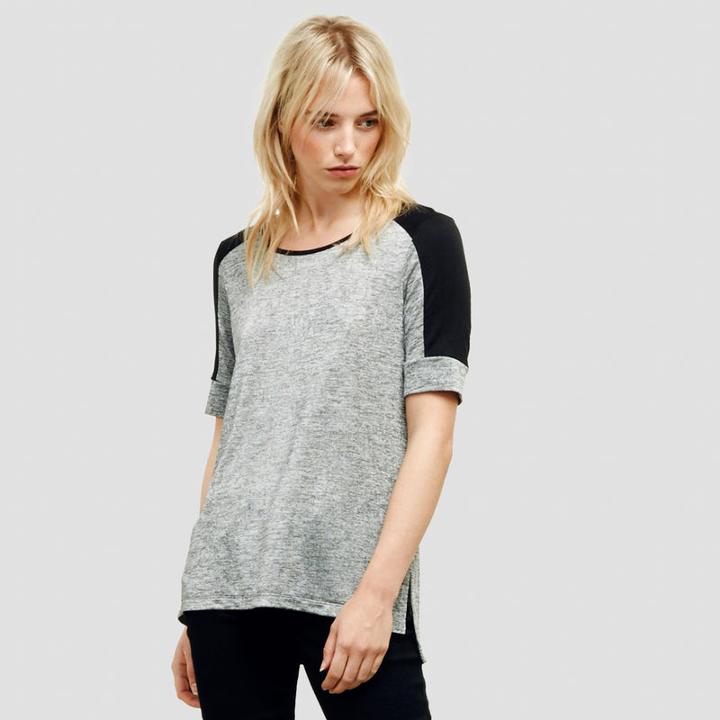 Kenneth Cole New York Colorblock Metallic Pullover - Silver
