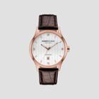 Kenneth Cole New York Rose Gold-tone Watch With Croco Embossed Leather Strap - Neutral