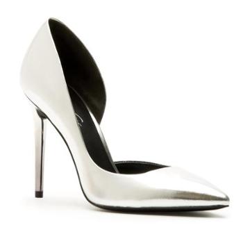 Kenneth Cole New York Willow Leather Pump - Silver