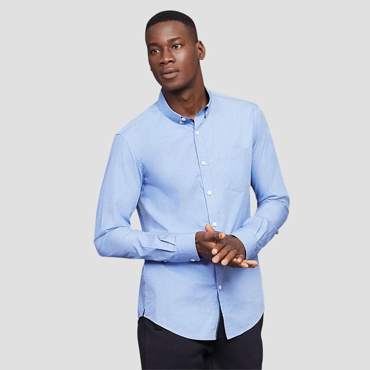 Kenneth Cole Black Label Long-sleeve Solid Shirt - Mdnght Rv Cb