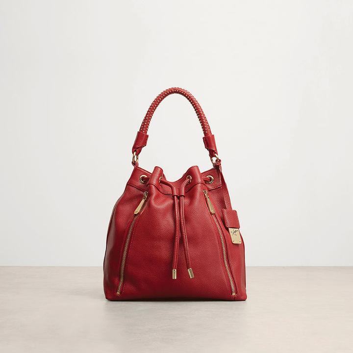 Kenneth Cole New York Handle Me Leather Crossbody - Chili