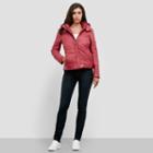 Kenneth Cole New York Puffer Jacket With Removable Hood - Cranberry