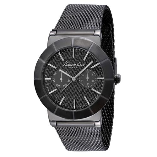 Kenneth Cole New York Gunmetal Watch With Mesh Strap