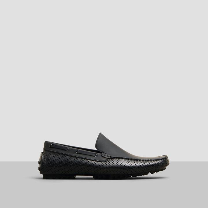 Kenneth Cole New York Peer Pressure Matte Black Leather Driver - Black