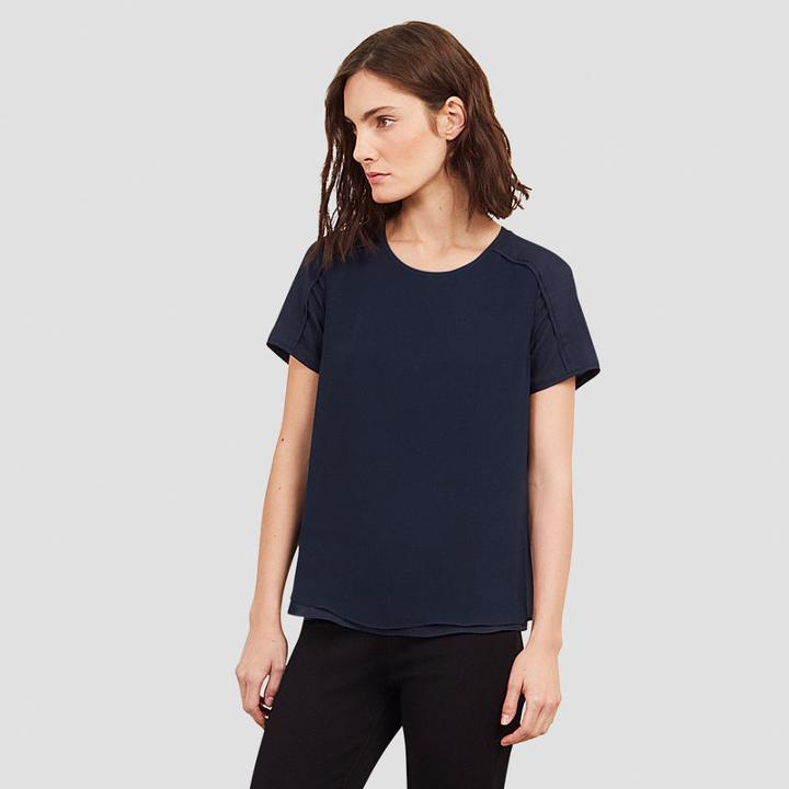 Kenneth Cole New York Short-sleeve Woven Tee - Indigo