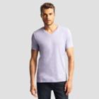 Kenneth Cole New York V-neck Slub-knit T-shirt - Purple Mist