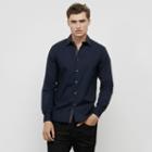 Reaction Kenneth Cole Long-sleeve Contrast-cuff Shirt - Lvndr Blue