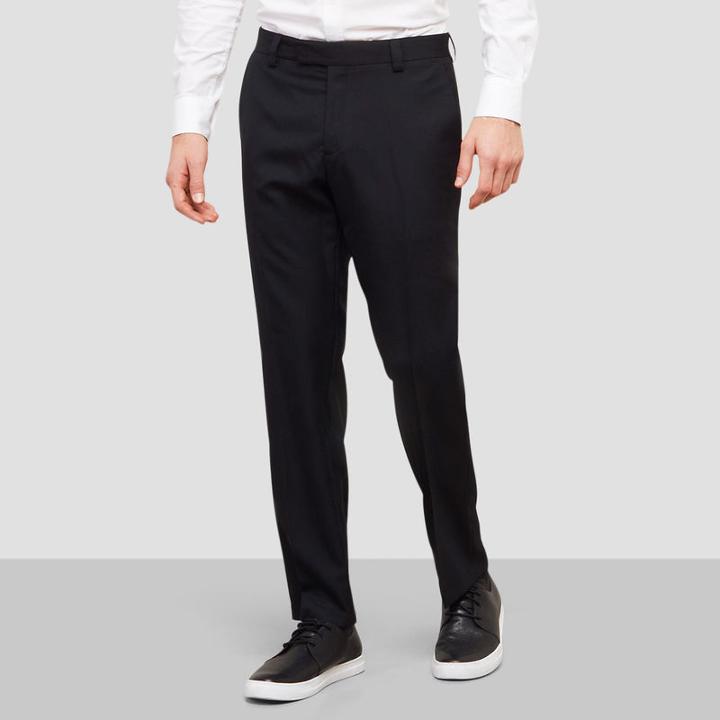 Reaction Kenneth Cole Slim-fit Sharkskin Pant - Black