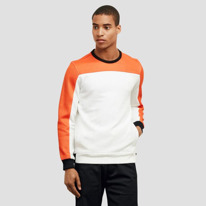 Kenneth Cole New York Color Block Crewneck Sweatshirt - Pebble