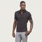 Kenneth Cole New York Short-sleeve Zip Polo Shirt - Black