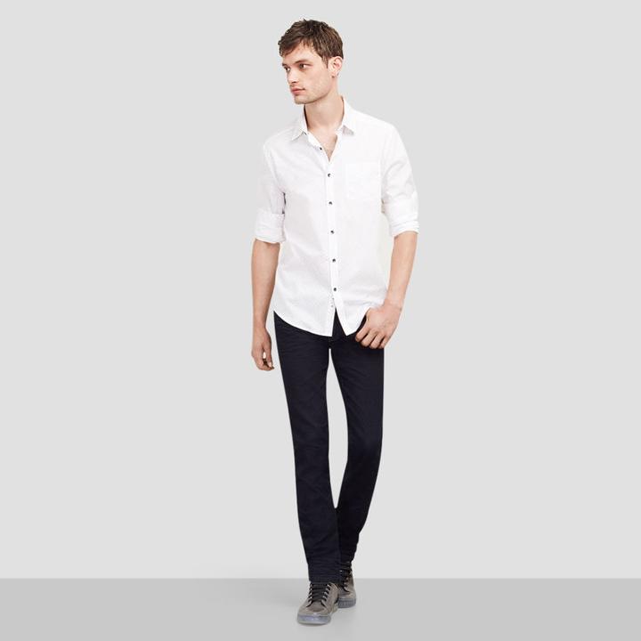 Kenneth Cole New York Long-sleeve Bowtie Shirt - White