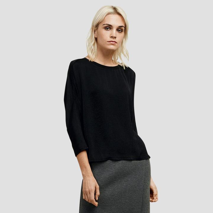 Kenneth Cole New York Boatneck Dolman Top - Black
