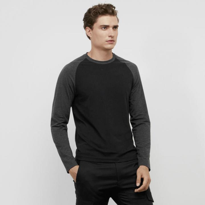 Kenneth Cole New York Color Block Long-sleeve Tee - Merlot