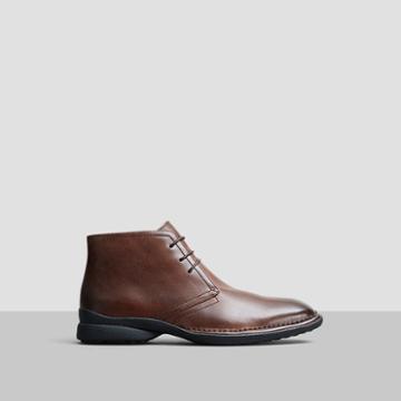 Reaction Kenneth Cole Punch-uation Leather Lace-up Boot - Brown