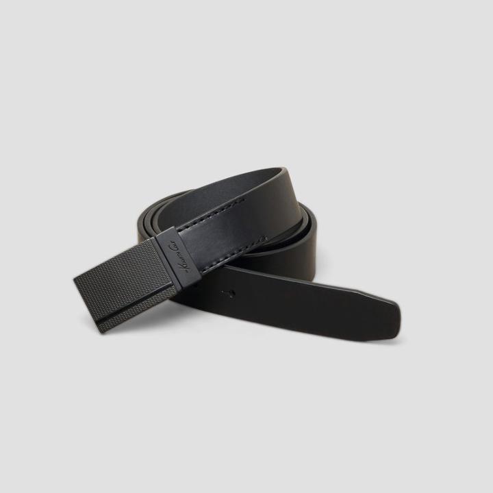 Kenneth Cole New York Cut Round Reversible Pebble Grain Belt - Black/gray