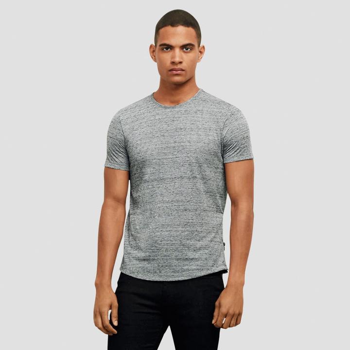 Kenneth Cole New York T-shirt With Side Zippers - Charcoal Hth