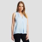Kenneth Cole New York Sleeveless Pleated Blouse - Sky Tint