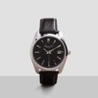 Kenneth Cole New York Silver Watch With Black Dial And Strap - Neutral