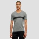 Reaction Kenneth Cole Contrast Stripe V-neck T-shirt - Flannel Heat