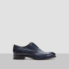Kenneth Cole Black Label Get Cozy Leather Wingtip Shoe - Navy