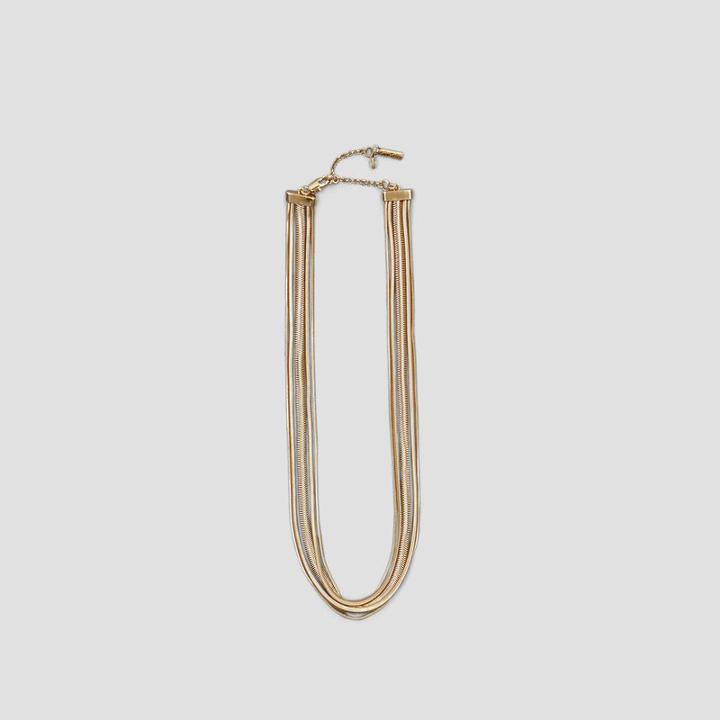 Kenneth Cole New York Goldtone Multi Row Necklace - Shiny Gold