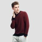 Kenneth Cole New York Long-sleeve Textured Crewneck With Side Zipper - Cabernet