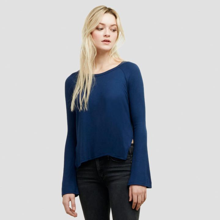 Kenneth Cole New York Ribbed Knit Raglan Shirt - Azul