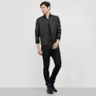 Reaction Kenneth Cole Seamed Faux Leather Bomber - Black