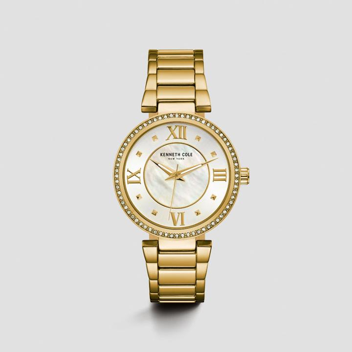 Kenneth Cole New York Goldtone Watch With Mother Of Pearl Dial - Neutral