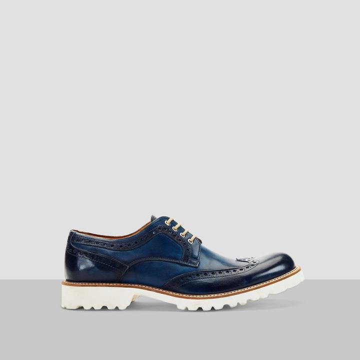 Kenneth Cole New York Lend A Hand Leather Shoe - Blue